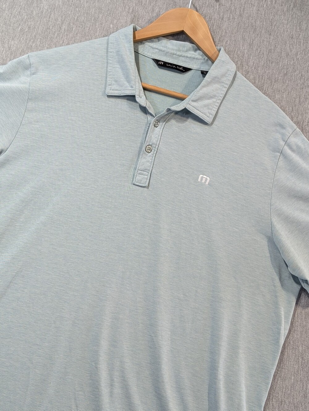 Travis Mathew Golf Polo Shirt Men's XXL Heathered Green Pima Cotton